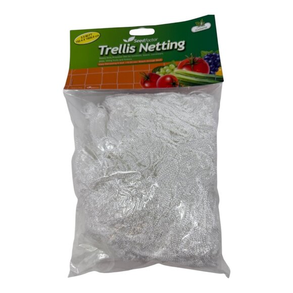 Seedfactor Trellis Netting 5x60 Heavy-Duty Polyester Reach Through Mesh Garden - Picture 3 of 4